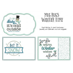 Stickdatei ITH - Mug Rugs Winter Time